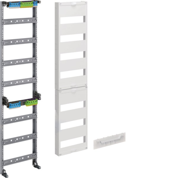 HAGER ZU37KS Verteilerfeld, univers Z, Höhe 1050mm, 7-reihig, 1-feldig, PE/N waagerecht