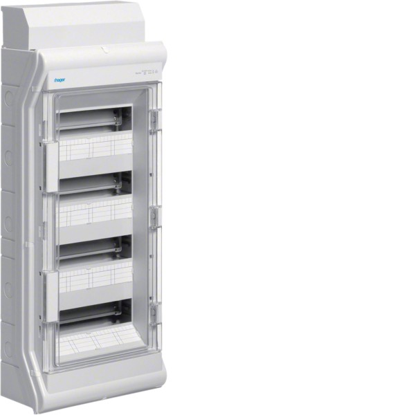 HAGER VE412DN Vector AP Kleinverteiler IP65 48PLE Klarsichttür