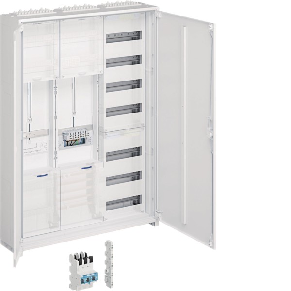 HAGER ZB33WL16 Komplettschrank 1ZP,SG,VT7,1100x800x205mm,SKII,IP54,2-f.,Ausf. Lux