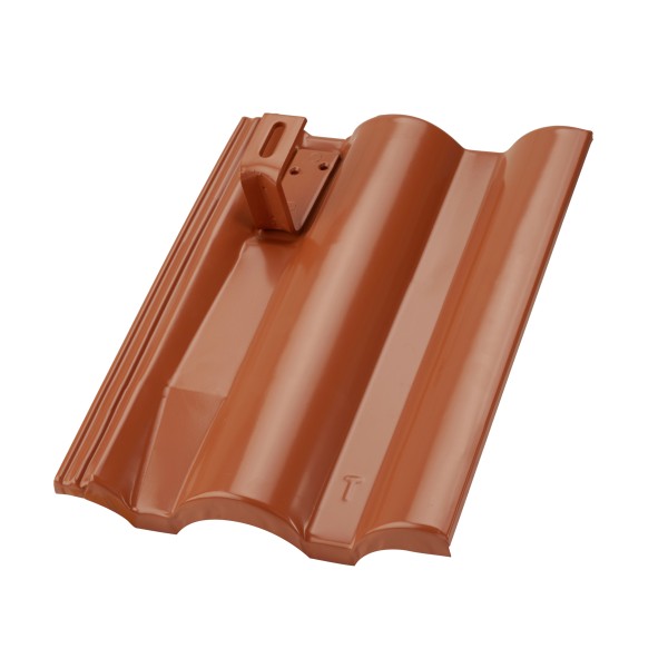 LEHMANN Braas Taunus Pfanne Aufdachmodulhalter Metalldachplatte mit Lattenschiene - Ziegelrot