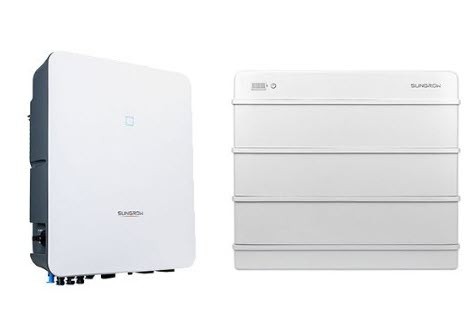 Sungrow SBR096 Speicherpaket + SH10.0 RT-20 V11 + SM, HV-Speichersystem, 3-phasig