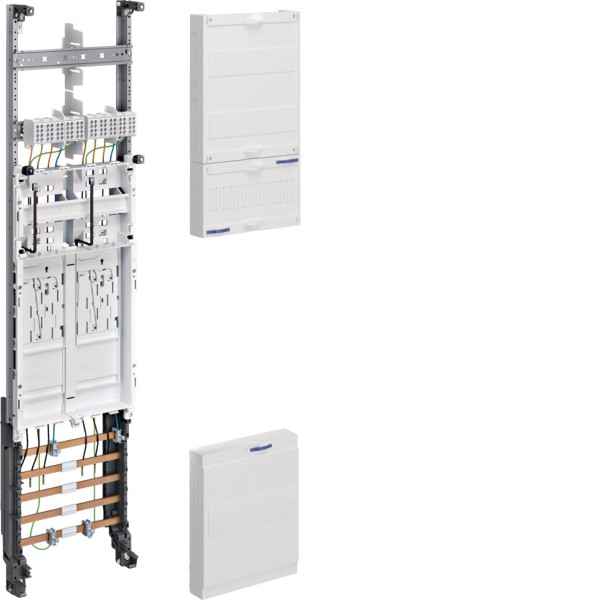 HAGER ZH3EZ12N Komplettfeld, univers Z, 2 Zählerplätze, BKE-I, OKK, H=1050 mm, 1-feldig