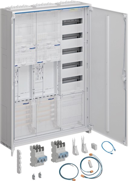 HAGER ZB33EZ26SB Komplettschrank, univers Z, 2 Zählerplätze + APZ Feld, SLS 40A